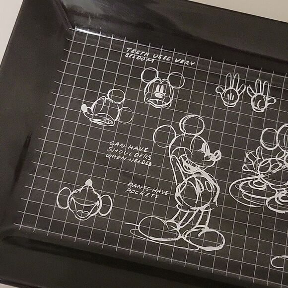 Disney: Mickey Mouse Sketchbook design black serving platter Tray - Picture 4 of 8